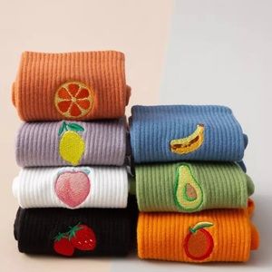 Set of 7 variety fruit Embroidered socks